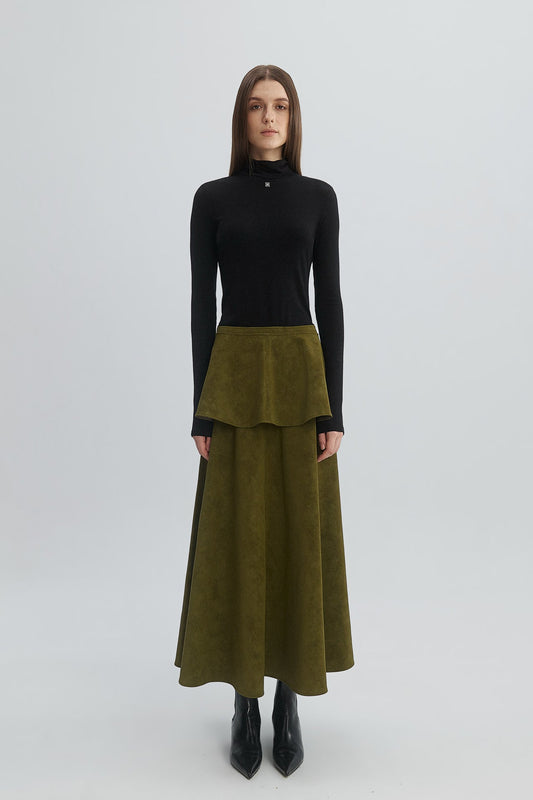 SUEDE LEATHER SKIRT