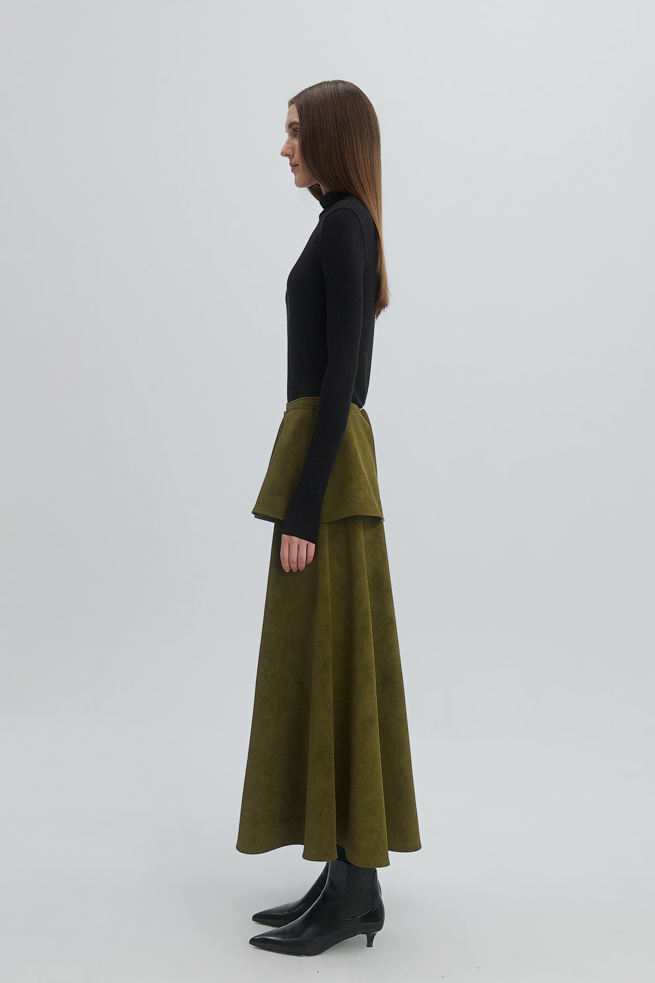 SUEDE LEATHER SKIRT