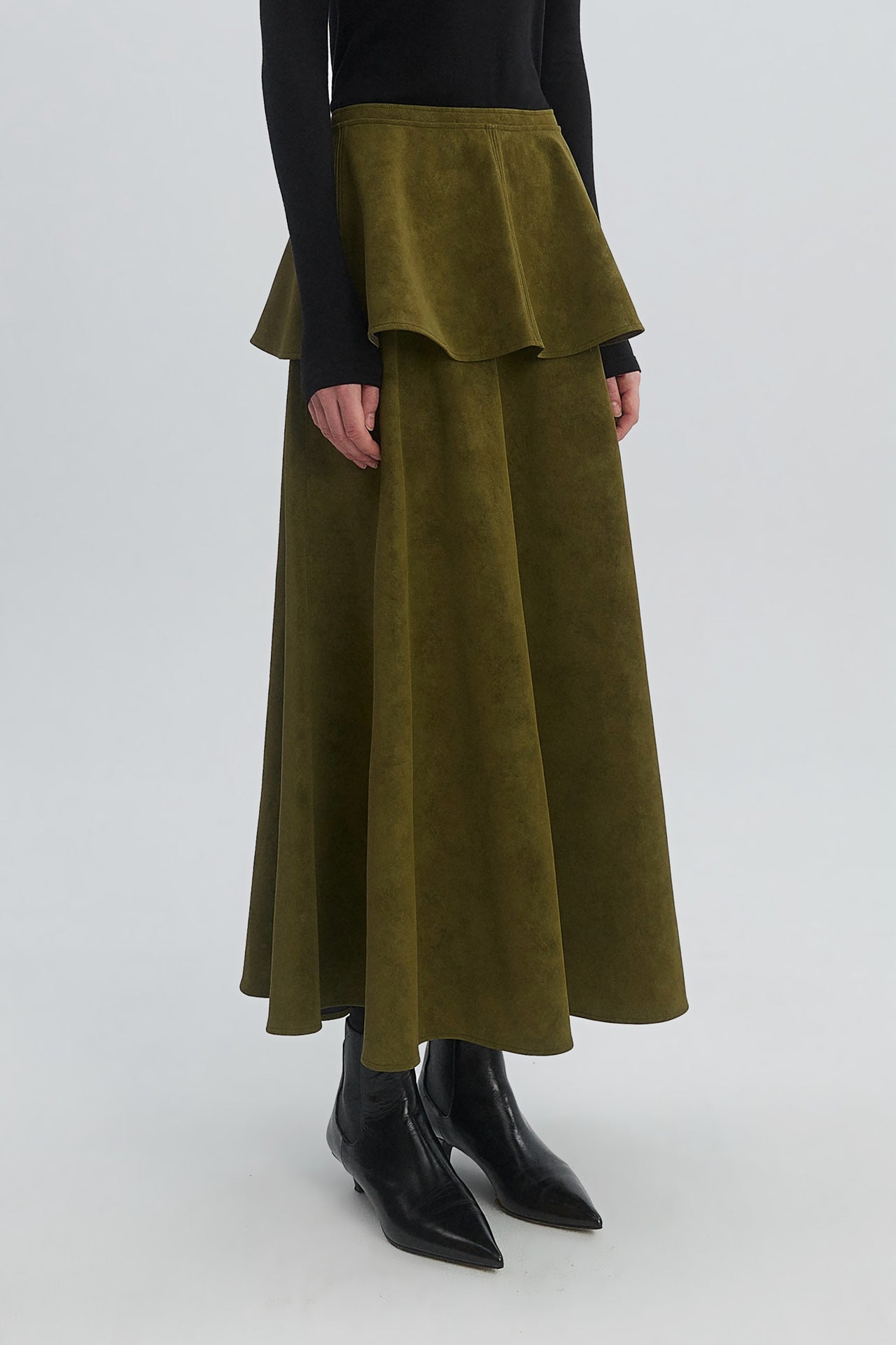 SUEDE LEATHER SKIRT