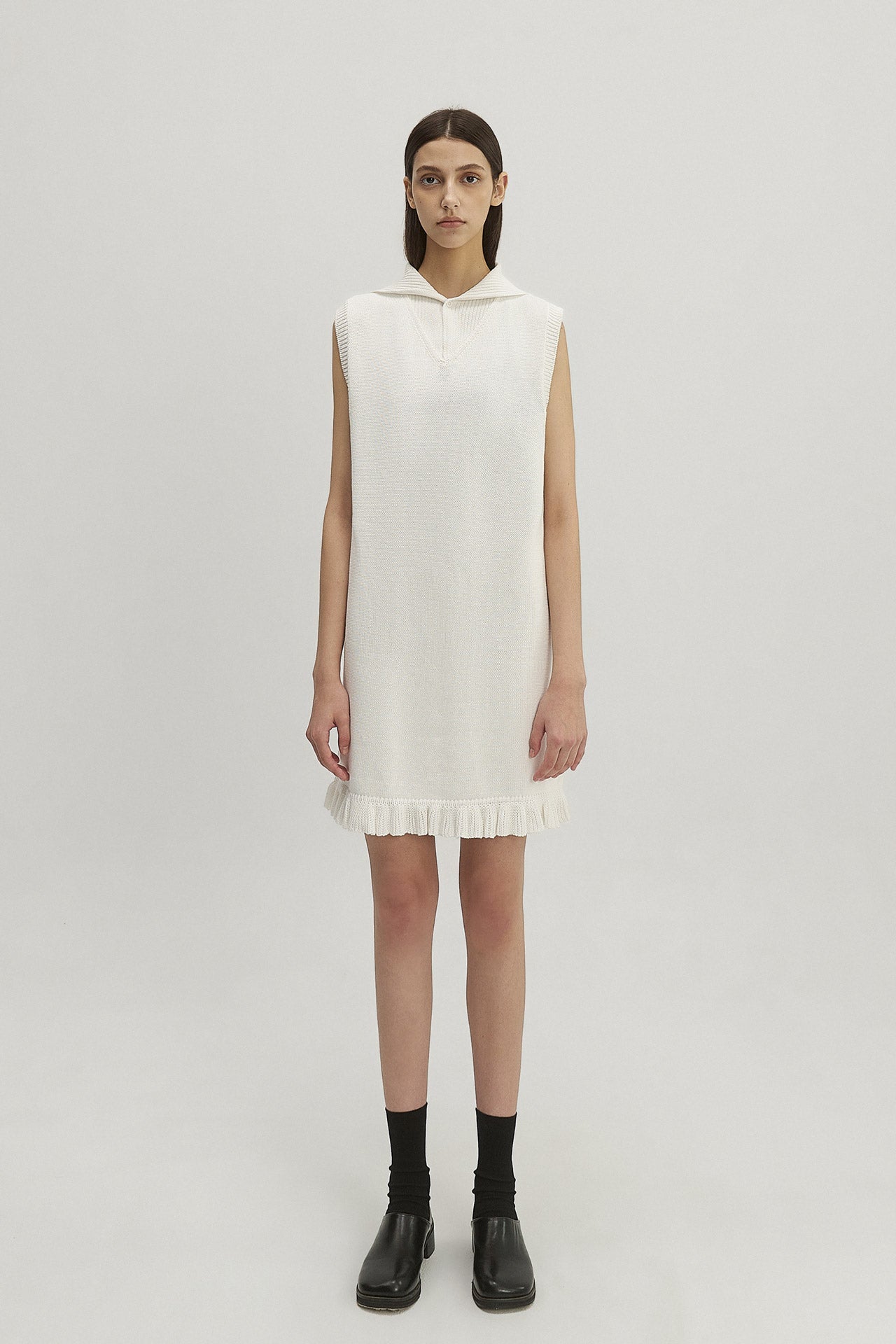 COLLAR KNIT DRESS